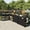 Black(4-Piece Set), variant on 62.3" Outdoor Grill Cart with Stainless Steel Top – Solid Wood Patio Kitchen Cart, Raised Shelf, Drawers, BBQ Prep Table for Backyard, Brown