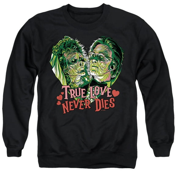 Beetlejuice Valentine True Love Never Dies Unisex Adult Crewneck Sweatshirt, Black, Small