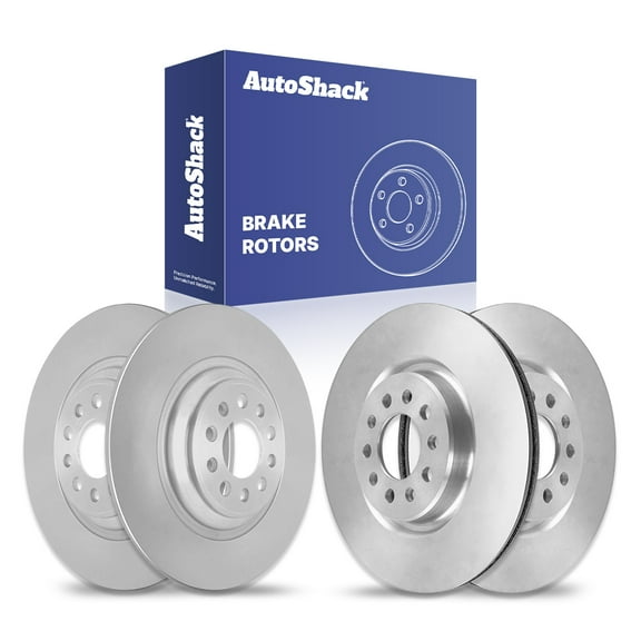 AutoShack Front Vented & Rear Solid Brake Rotors 4-PC Set Replacement for 2014-2023 Jeep Cherokee