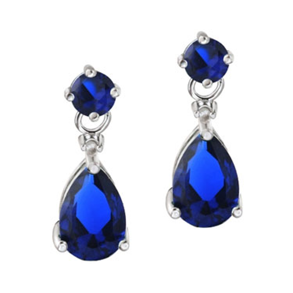 Sterling Silver Sapphire Earrings