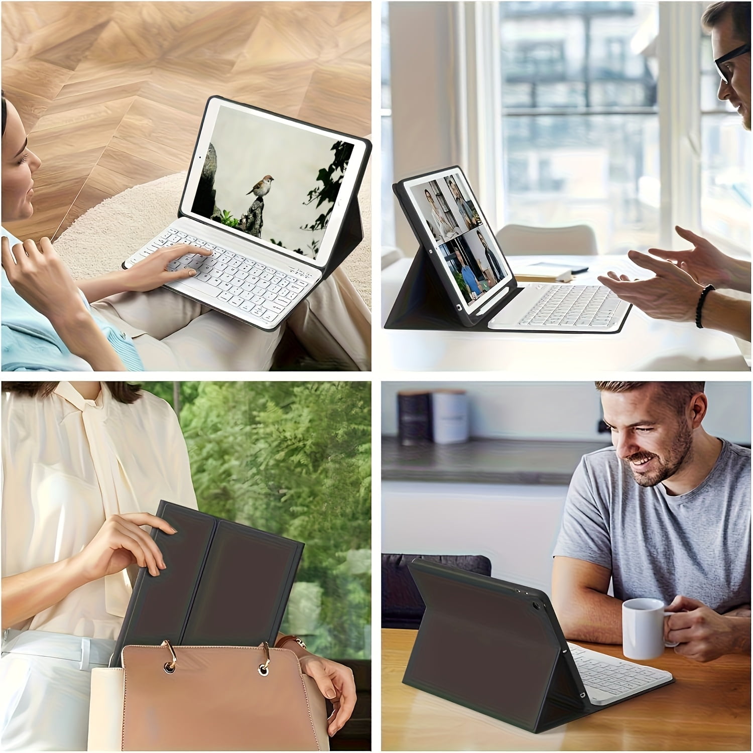 Featuring a detachable keyboard, smart stand, and Apple Pencil storage slot, this tablet accessory is designed for the 10th generation 10.9-inch iPad. Stylish, made with durable fabrics, and robustly