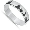 thumbnail image 4 of Forest Nature Scene Outdoor Ring .925 Sterling Silver Band Jewelry Female Male Unisex Size 7, 4 of 4