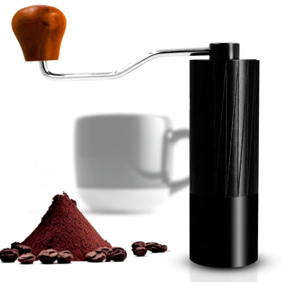 Iron Lion Manual Coffee Grinder with Adjustable Conical Burr for Fresh Whole Beans for French Press, Slow Drip, or Single Cup, Stainless Steel, Smooth Hand Crank Grinding