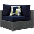 thumbnail image 3 of Modway Sojourn 7 Piece Outdoor Patio Sunbrella? Sectional Set in Canvas Navy, 3 of 5