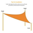 thumbnail image 5 of Imountek 13ft Triangle Shade Sail, UV Protection Sun Canopy Shelter Cover for Patio Garden Outdoor, Orange, 5 of 8