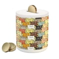 thumbnail image 1 of Cats Piggy Bank, Funny Colorful Graphic Kittens Cartoon Style Boys Girls Playroom, Ceramic Coin Bank Money Box for Cash Saving, 3.6" X 3.2", Multicolor, by Ambesonne, 1 of 4