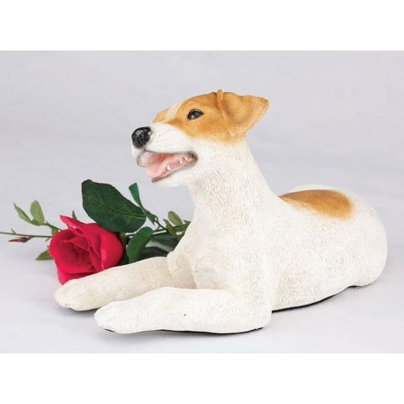 Jack Russell Brown and White Cremation Pet Urn for a Dog Memorial in remembrance of your beloved family pet