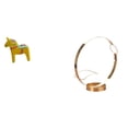 thumbnail image 1 of Adorno de escultura de caballo sueco Dalecarlian y soporte para botellas de metal de hierro para decoración del hogar, estantería, armario organizador, 1 of 8