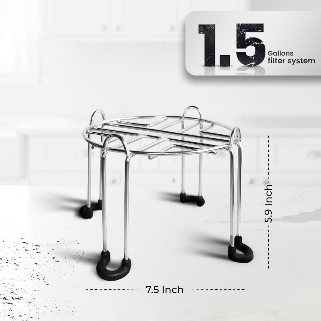Phoenix Gravity Stainless Steel Stand - Specially Designed for 1.5 Gallons Water Filter Systems,Compatible with Berkey,Waterdrop,Purewell, & Other Countertop Water filter systems.
