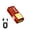 RED, variant on One Mini Dual-source LED Flashlight, IPX4, Red/blue Flash, USB-C Charging, Portable Emergency Light