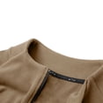 thumbnail image 6 of Outdoor Athletic Shirts for Men Quarter Zipper Stand Collar Tops with Long Sleeve Spring Running Hiking Activewear Coffee L, 6 of 9