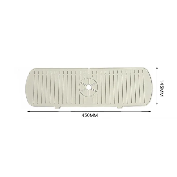 Alfombra de silicona para grifo de cocina, grifo con ondas de agua, tapete receptor de agua, almohadilla grande para salpicaduras de fregadero, Protector de encimera para Baño