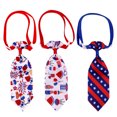 thumbnail image 1 of Corbata patriótica ajustable para perro del 4 de julio, pajarita para mascota, bandera de EE. UU., accesorios de aseo para gatos para disfraces de niña y niño, 3 uds. MFZFUKR BST3084054-3, 1 of 5