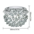 thumbnail image 2 of Luxury Raindrop Ceiling Lamp Chandelier Lighting K9 Crystal Pendant Light Round for Living Rooms, Bedrooms, 2 of 16