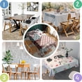 thumbnail image 4 of Pioneer Flower Floral Print Pattern Rectangle Tablecloth 60"x84",Waterproof Polyester Rectangle Table Cloth, Wipeable Spillproof Polyester Tablecloth for Dining, Camping, Indoor and Outdoor, 4 of 5