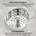 thumbnail image 5 of Westbrass 3-1/2" Post Style Kitchen Sink Basket Strainer, Polished Nickel, 5 of 9