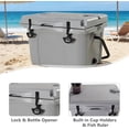 thumbnail image 5 of LiteHaven 25QT Hard-Sided Rotomolded Coolers, Turquoise Small Ice Chest with T-Latches, Insulated Travel & Camping Cooler, Beach Essentials  Grey, 5 of 18