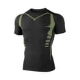 thumbnail image 6 of Men's Plus Size Compression Shirts Short Sleeve Workout T Shirt Cool Dry Athletic Undershirts Gym Yoga Base Layers Running Tops Size 3XL Green, 6 of 6