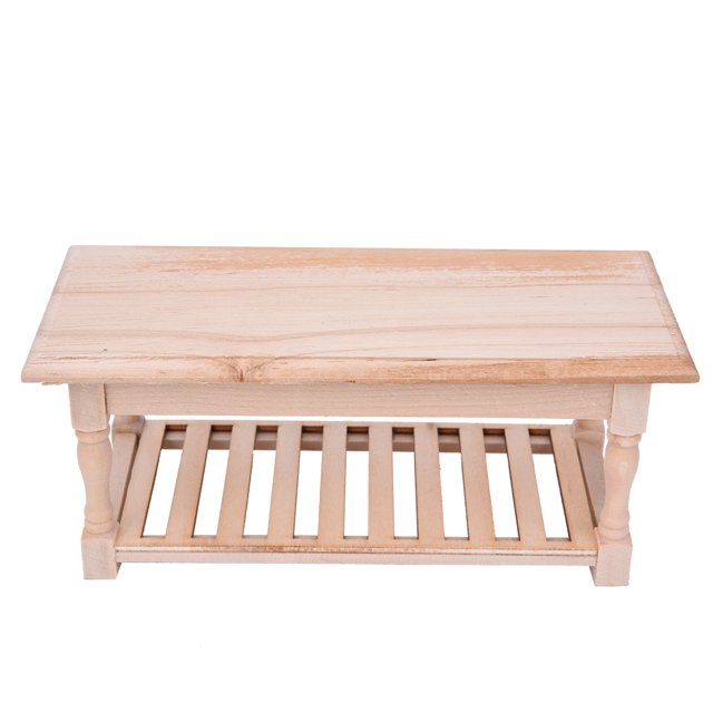 1:12 Mini accesorios para casa de muñecas, accesorios de escena de fotografía para casa de muñecas, mesa de centro de Color madera, Color madera