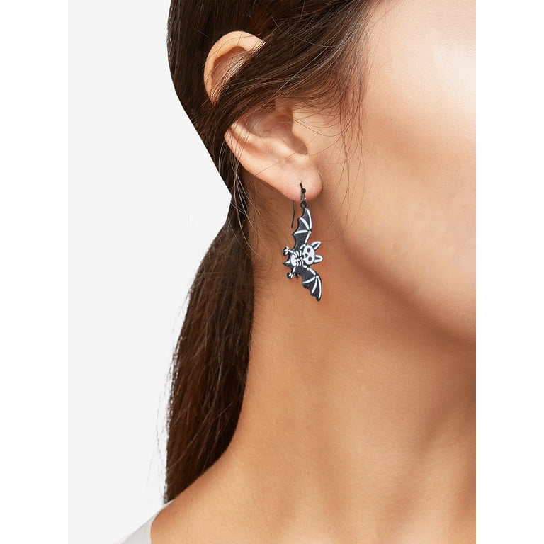 Pirate Skull Boat Earrings – Halloween Acrylic Dangle Earrings For Women
