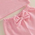 thumbnail image 3 of MEZZALL Summer Baby Girls Sleeveless O-Neck Tops And Frill Edge Shorts Lightweight Toddler Outfit For Warm Weather Cute Bow Adornments And Solid Color Ensemble Comfort Clothes Sets, 3 of 7