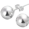 thumbnail image 5 of Ayyufe 1 Pair Women Silver Color Stainless Steel Round Ball Ear Studs Earrings for Party, 5 of 6