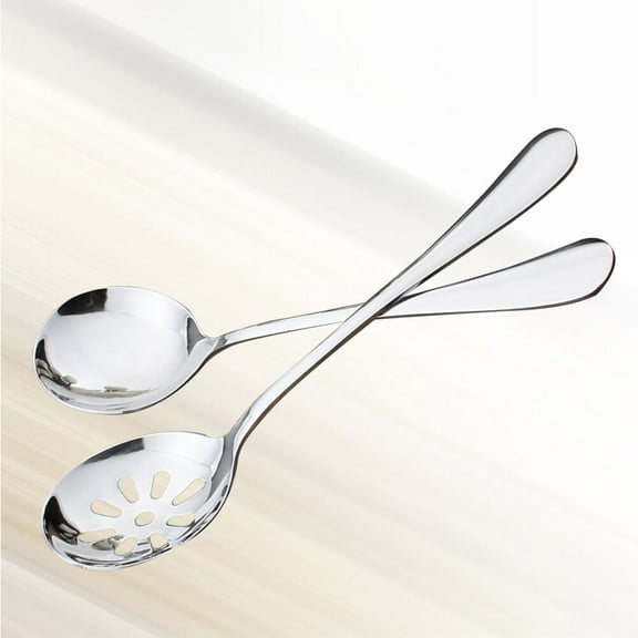 SOPOTUTU 4-Piece Stainless Steel Salad Serving Spoon Set Kitchen Utensils