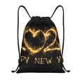 thumbnail image 1 of Xecao Happy New Year 2025 D Pattern Sports Drawstring Backpack - String Swim Gym Bag with Wet Proof Pocket for Women&Men-Small, 1 of 6