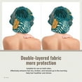 thumbnail image 2 of Kdxio Tropical Leaves Pattern Satin Bonnet Silk Bonnet Hair Bonnet for Sleeping Hair Bonnets for Women Curly Natural Hair, 2 of 6