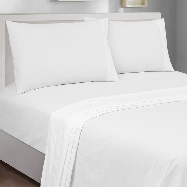 Mainstays 300 Thread Count Easy Care Percale Pillowcase Set of 2 ...