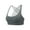 Gray, variant on Women Rimless Yoga Running Cross straps Underwear Sports Bra with Pads On White 4(S)