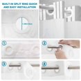 thumbnail image 5 of No Hook Shower Curtain, Striped Grey Shower Curtains for Bathroom with See Through Top Window, Farmhouse Line Stripes Classic Waterproof & Washable Bath Curtain 66"x72", 5 of 9