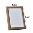 thumbnail image 3 of 7x5 Wood Picture Frame Wall Mount or Tabletop Display - Modern Rustic Brown/Beige Photo Frame with Mat for Home Office Decor - Durable HD Glass & Swivel Tabs - Gift Ready Landscape Art Frame, 3 of 8