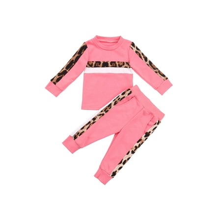 

Seyurigaoka Girls Clothing Set Autumn Winter Toddler Girls Clothes Outfit Kids Leopard Print Tracksuit