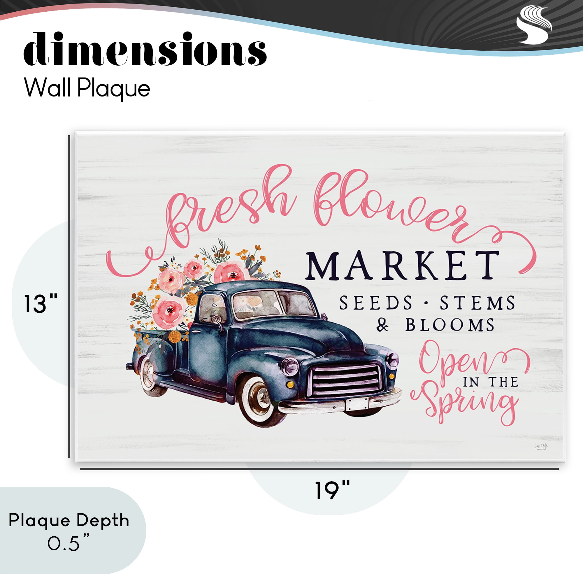Stupell Industries Antique Spring Market Wall Plaque Art, design by Lux + Me Designs