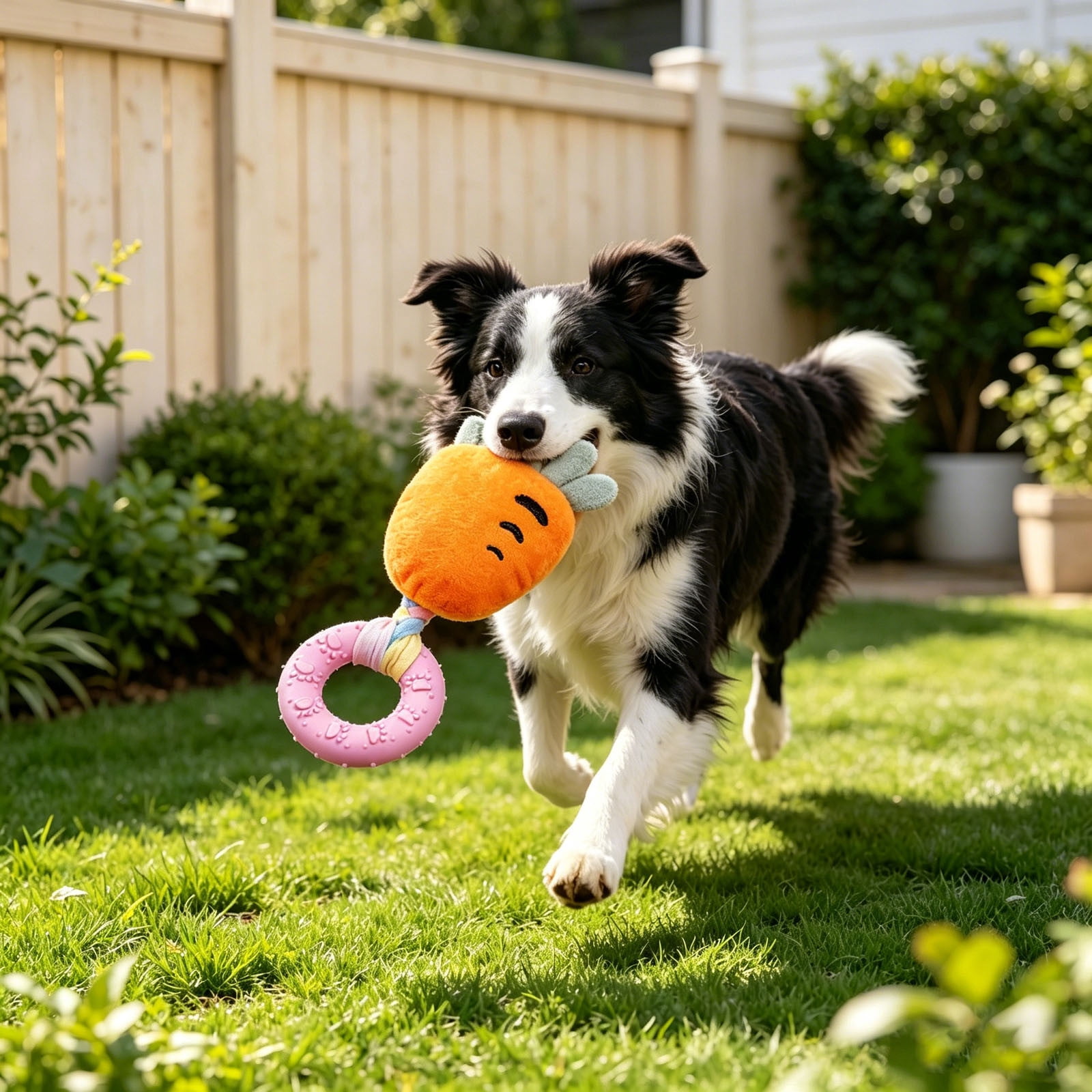 Gytml Squeaky Dog Chew Toys Durable Interactive Plush Puppy Toy With Squeaker Plush Dog Toy For Large & Medium Dogs Aggressive Chewers(4PCS-2.76X7.48Inch)