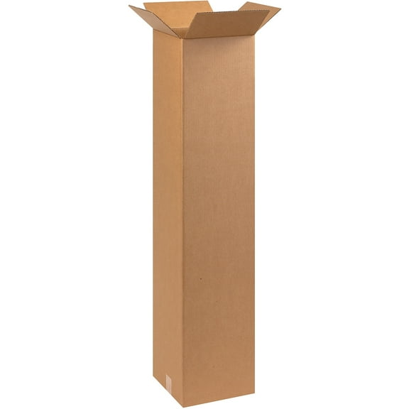 The Packaging Wholesalers Corrugated Kraft Box 10" x 10" x 48" - 25/Bundle 500/Bale BS101048