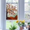 thumbnail image 5 of CHLOE Lighting AUTUMNAL Floral-Style Black Finish Stained Glass Window Panel 24" Tall, 5 of 6