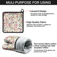 thumbnail image 7 of Pugs and Flowers Kitchen Oven Mitt and Pot Holder Sets 2 Pcs for Baking, Cooking and Grilling, Heat Resistant Up To 392 °F, 7 of 7