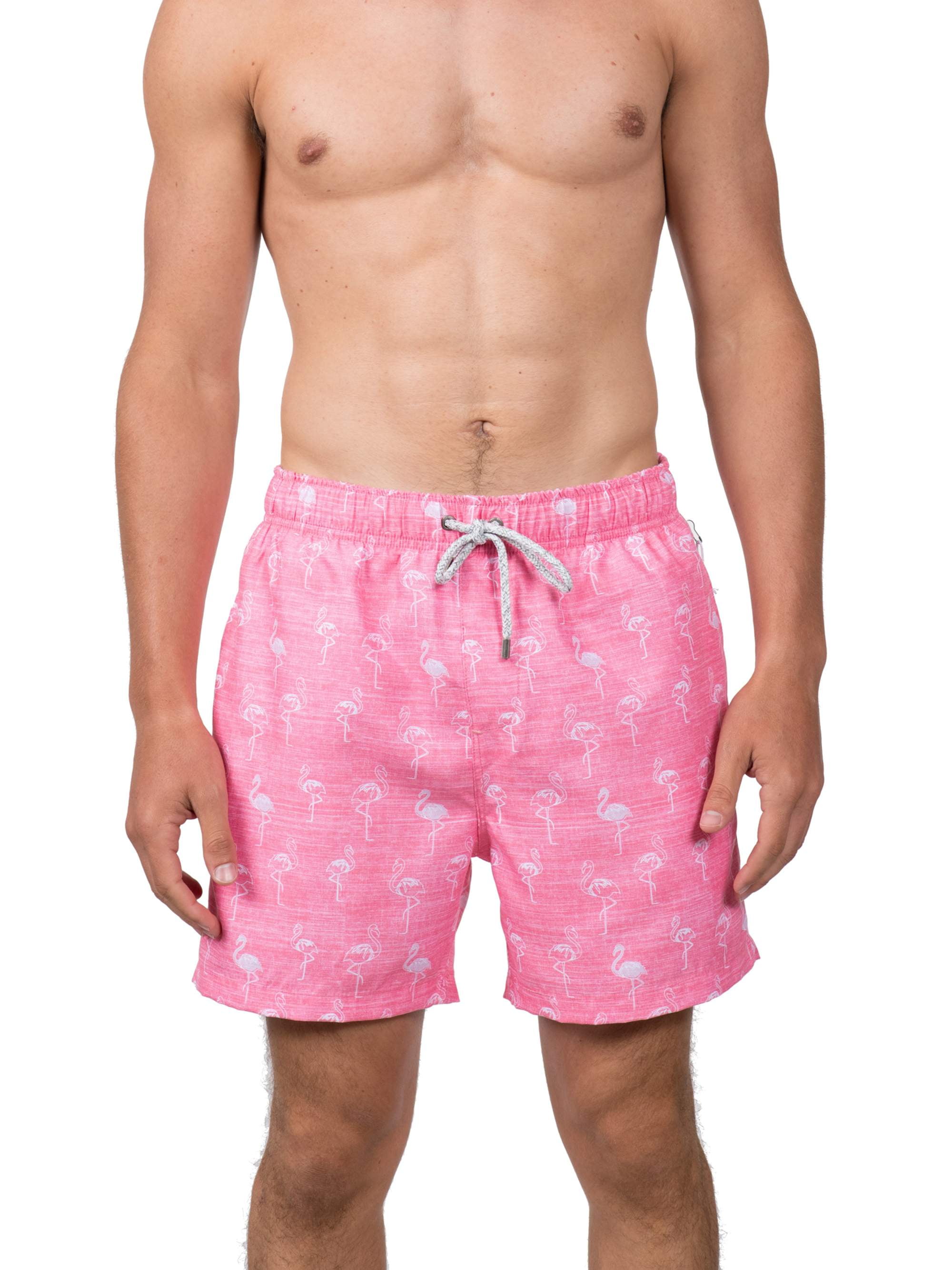 pink banana swim trunks