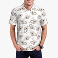 thumbnail image 2 of Balery Cartoon Koala Printed Men’s Short Sleeve Polo Shirt, Midweight Men's Shirt,Golf Polo shirts -XX-Large, 2 of 8