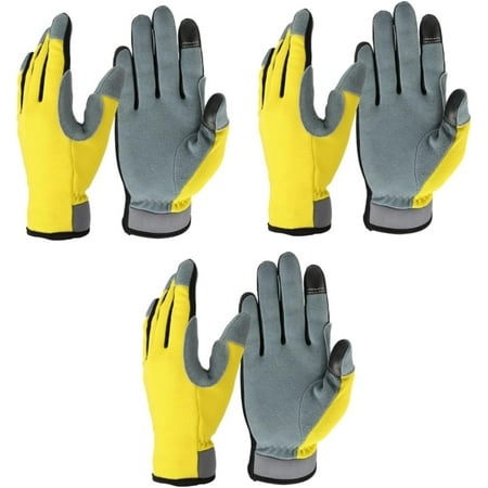 

HDGSKBUA 3pcs Mechanics Gloves Touch Screen Fingertips Gloves Utility Gloves Gardening Gloves Touch GlovesA3617