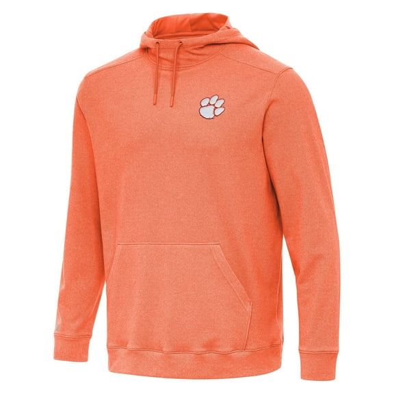 Men's Antigua Heather Orange Clemson Tigers Cloud Pullover Hoodie