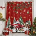 thumbnail image 2 of Red Christmas Shower Curtains for Bathroom, Xmas Snowman Truck Snowflake Tree Balls Waterproof Fabric Shower Curtain for Bathroom Bathtub Decoration, Machine Washable, 54x"78", 2 of 9