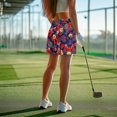 thumbnail image 5 of KEIAHUAN 250th Anniversary Women's American Flag Athletic Skirt Moisture Wicking Floral Print Golf Skorts Breathable Golf Skirt with Shorts High Waisted Tennis Skorts with Shorts and Pockets, 5 of 7