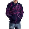thumbnail image 2 of Neon Flamingo Regular Fit Hoodie, Sporty Pullover Hooded Sweatshirt for Men Women S, 2 of 6