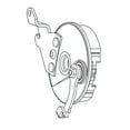 thumbnail image 2 of Sturmey Archer Drum Brake Parts Rear Brake Plate 90mm HSB-535, 2 of 2