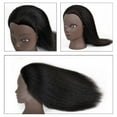 thumbnail image 3 of Hair Styling Practice Doll Head Training Mannequin Clamp 16in Black Skin, 3 of 9