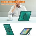 thumbnail image 3 of Decase for iPad 9th 2021/8th 2020/7th 2019 Case,Built-in 360 Degree Rotating Stand,with Shoulde Strap Handle Stand,with Pen Holder Rugged Shockproof Heavy Duty Dual-Layer Protection Cover,Darkgreen, 3 of 14