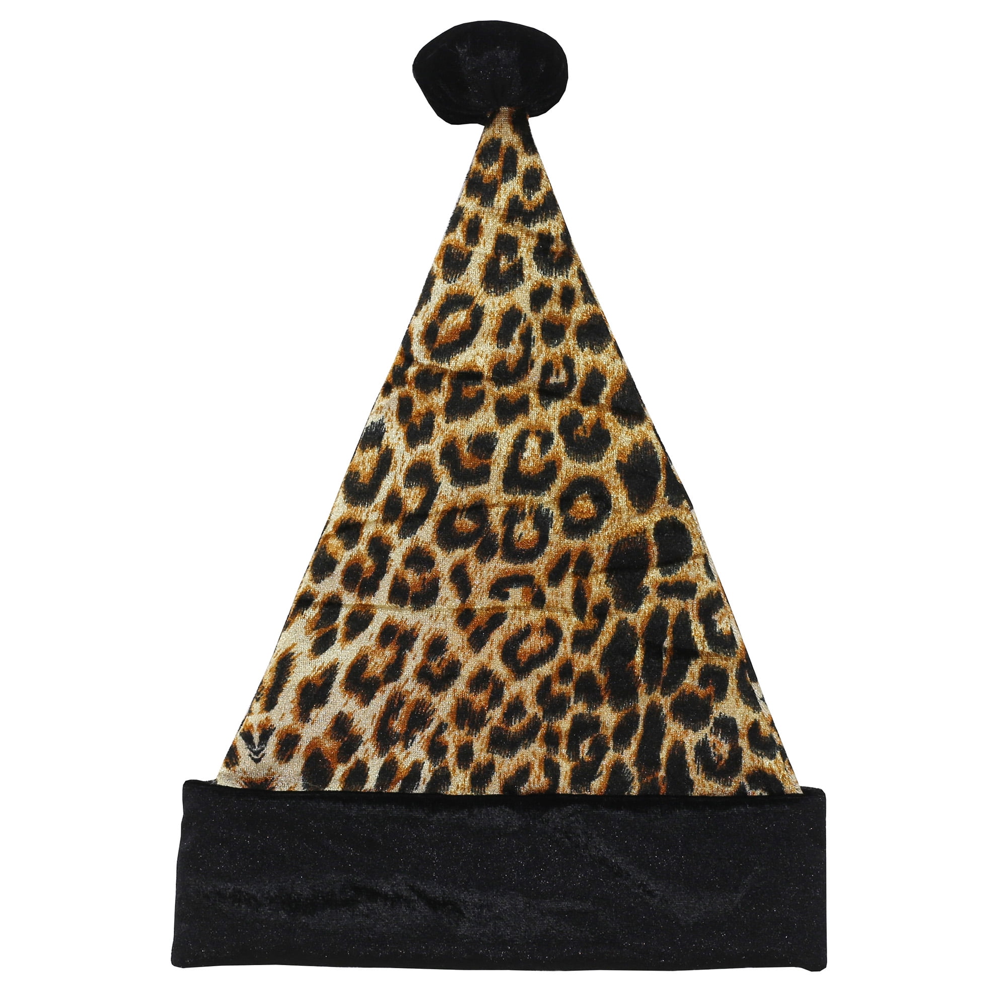 Holiday Time Leopard Print Santa Hat